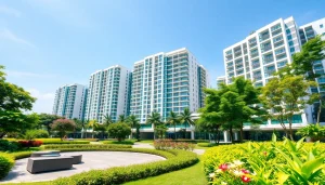 Aerial view of the luxurious Executive Condominium showcasing modern design at tampines st 95 ec