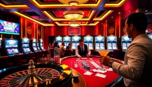 188bet players engaging in high-stakes bets at an exciting casino table.