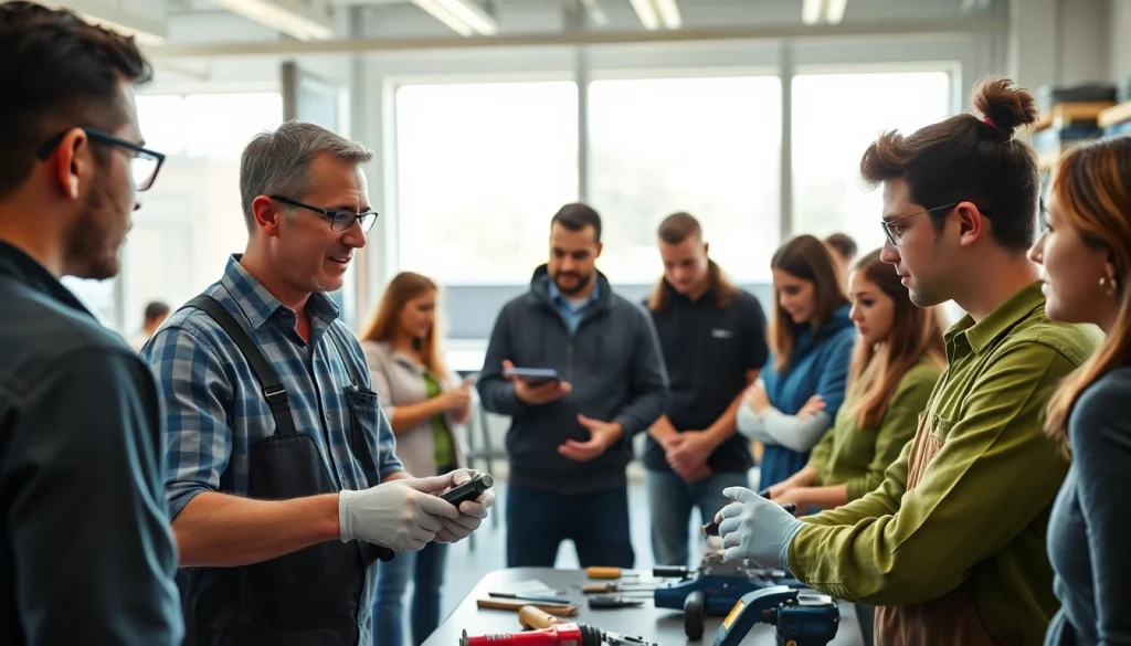 Engaged students in trade schools in southern California experiencing hands-on training in a vocational setting.