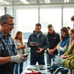Engaged students in trade schools in southern California experiencing hands-on training in a vocational setting.