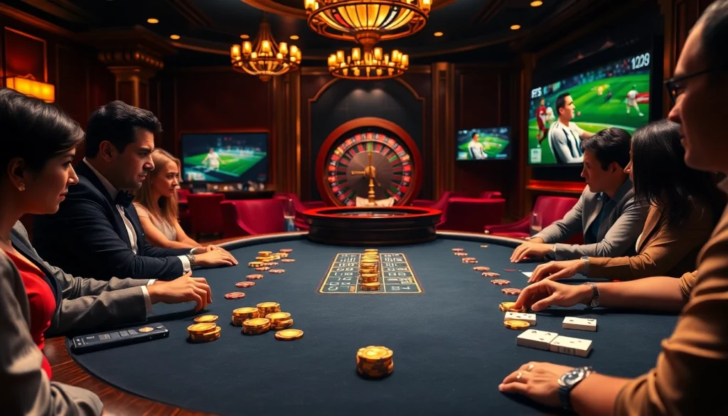 Experience direct soccer streaming (trực tiếp bóng đá) while enjoying a high-stakes casino atmosphere.