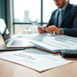 Examine documents related to Property Insurance Claims in a professional office.