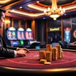 Experience high-stakes gaming at kuwin2 with an engaging dealer setting.