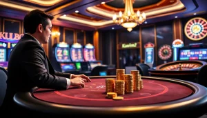 Experience high-stakes gaming at kuwin2 with an engaging dealer setting.
