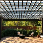 Enhancing outdoor living with a modern steel pergola set in a peaceful backyard.
