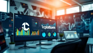 Visualize data analysis on the 1cplatform interface in a sleek workspace.