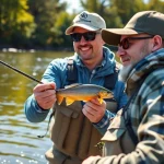 Enjoy Fly fishing lessons near me with an expert in a serene river setting.