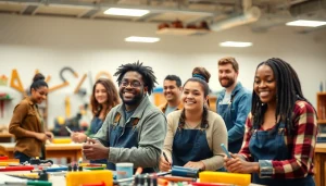 Students participating actively in hands-on learning at a Trade School Tennessee.
