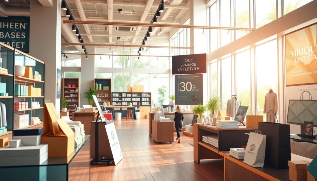 Shop display showcasing products at www.tuut.shop/en-SA in a bright, welcoming atmosphere.