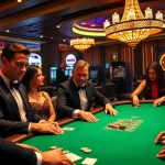 Experience the excitement of SODO CASINO with poker players strategizing at glamorous tables.