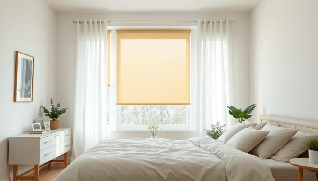 Verduisterende gordijnen blokkeren zonlicht in een gezellige slaapkamer.