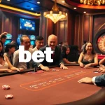 Experience the excitement of Bet88 at a luxurious casino table with vibrant gaming elements.