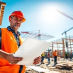 New Jersey General Contractor supervising construction work with a team on-site.