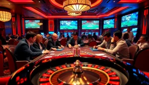 Experience the thrill of betting at okwin's luxurious casino environment with action-packed tables.