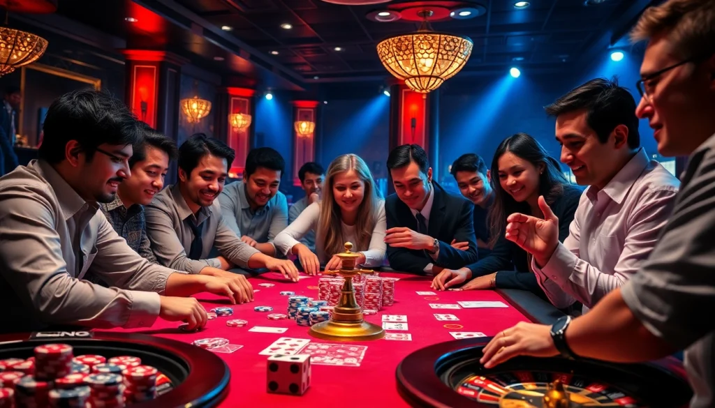 Exciting gameplay with Tool xổ số siêu tốc showcased at a vibrant casino table.