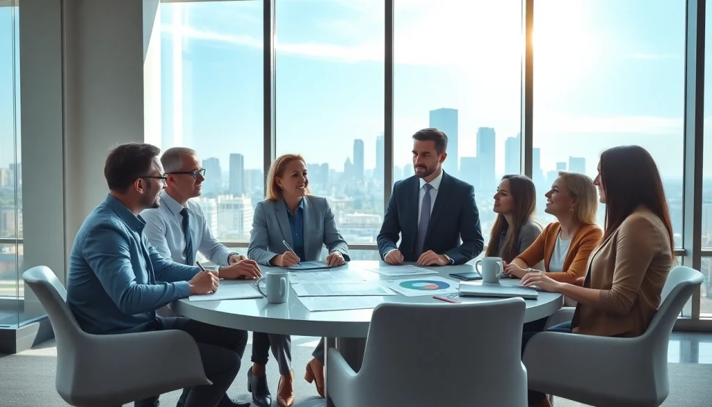 Discussing business growth insights in a dynamic team meeting setting.