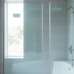 Showcase stylish shower doors UK in a modern bathroom with sleek design and natural light.