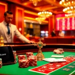 Experience the excitement of gambling with https://nova8886.com/ at a luxurious casino table featuring roulette and poker.