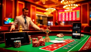 Experience the excitement of gambling with https://nova8886.com/ at a luxurious casino table featuring roulette and poker.