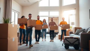 Transform your move with expert moving services edmonton, featuring a professional team at work.