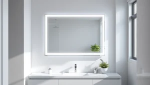 Transform your space with an elegant bathroom mirror that adds sophistication and style to your decor.