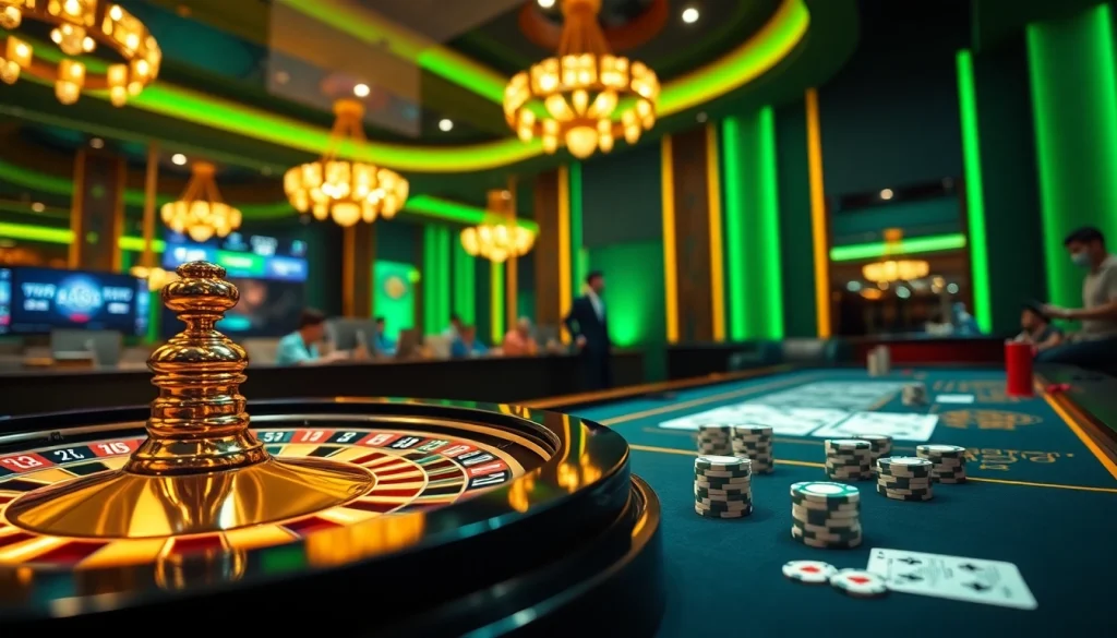 Experience thrilling gameplay at https://sa88.it.com/ with poker chips, cards, and a vibrant online interface.