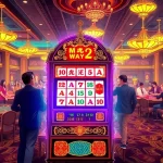 Mahjong Ways 2 slot machine attracting players in an exciting casino atmosphere with vibrant lights.