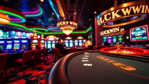 Experience the excitement at LUCKYWIN Casino with vibrant slot machines and thrilling table games.