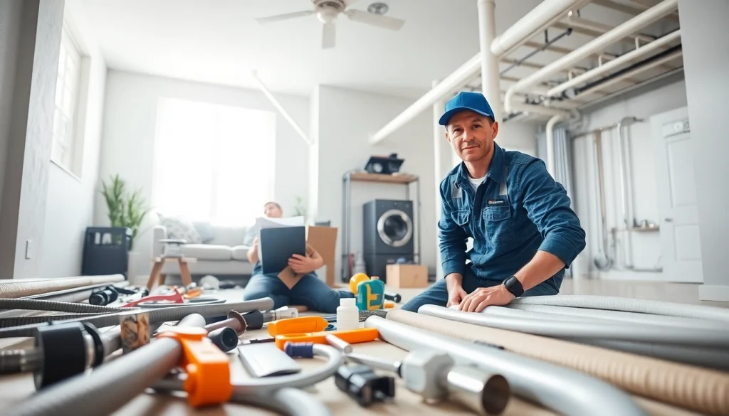 Whole House Repiping Tampa FL service in action, featuring a professional plumber with high-quality materials.