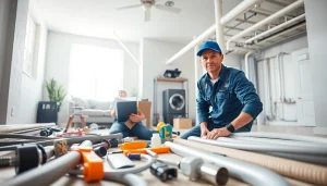 Whole House Repiping Tampa FL service in action, featuring a professional plumber with high-quality materials.