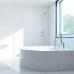 Duschkabine 90x90 in einem modernen Badezimmer mit elegantem Design.