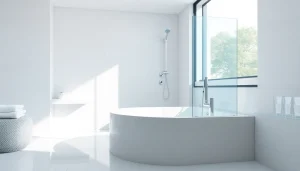 Duschkabine 90x90 in einem modernen Badezimmer mit elegantem Design.