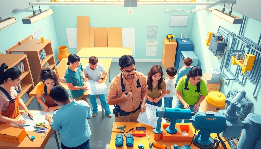 Explore hands-on training in hawaii trade schools with students collaborating on crafts.