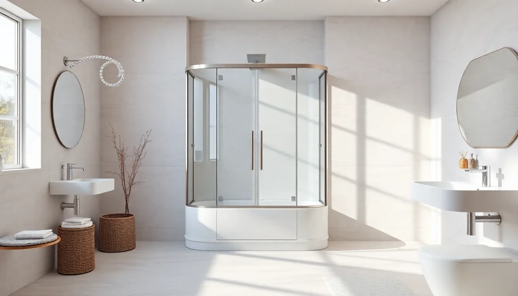 Die sonni Duschkabine 80x80 in einem modernen Badezimmer-Design mit eleganten Glastüren.