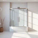 Die sonni Duschkabine 80x80 in einem modernen Badezimmer-Design mit eleganten Glastüren.