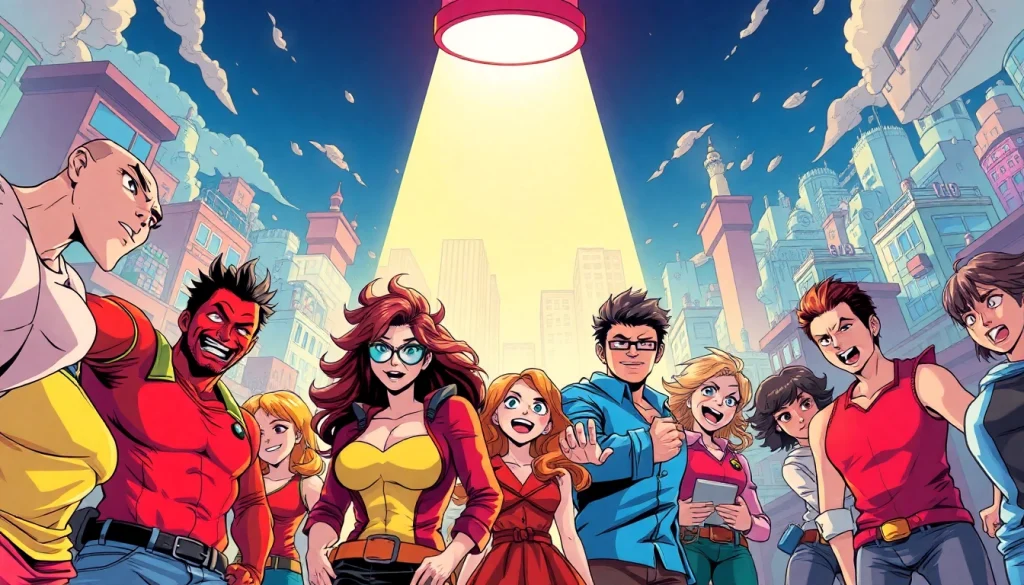 뉴토끼 웹툰 장르의 생동감 넘치는 장면을 그리고 있습니다.