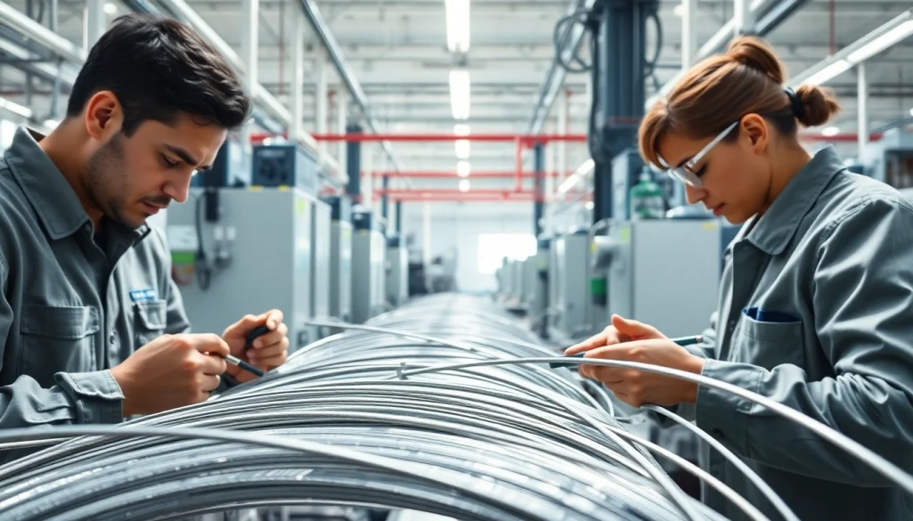 Flexible Wire Manufacturer assembling high-quality wires in a professional factory.