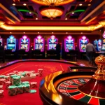 Engaging gamblers at trang chủ kkwin with vibrant casino tables and colorful chips.