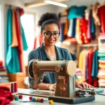 Samenstellen van stoffen voor kleding maken in een levendige modeontwerpatelier.
