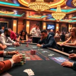 Action-packed poker scene at Thabet College with players and colorful chips