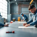 Discover surfacing solutions applied by skilled professionals in an engaging industrial environment.