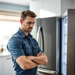 Technician conducting appliance repair near me in a modern kitchen, showcasing expert skills.