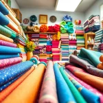 Stofeuren van stoffen webshop nederland in een kleurrijke en uitnodigende omgeving met texturen.