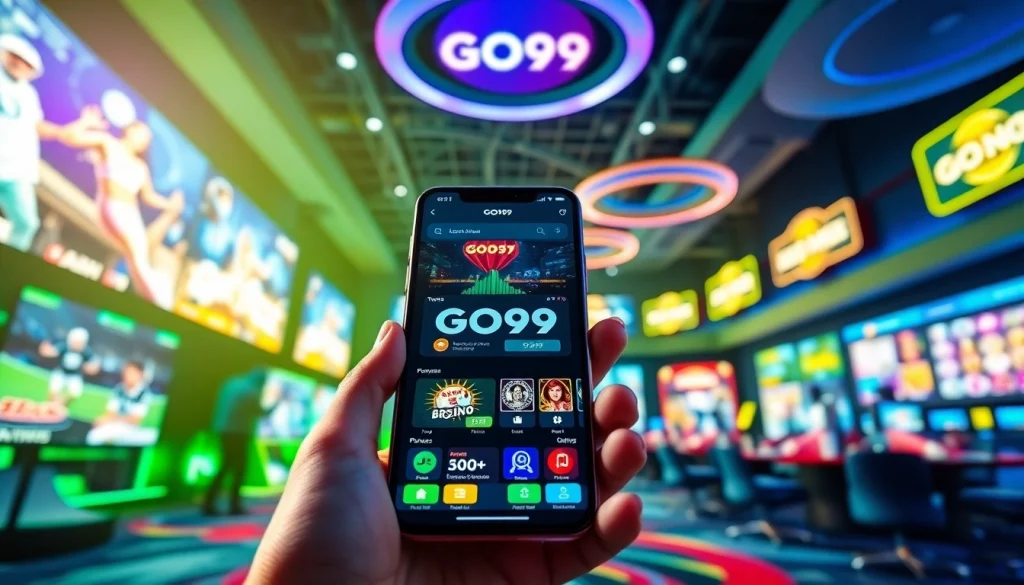 sảnh game go99 showcasing a modern gaming interface with vibrant graphics and engaging games