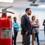 Engaged individuals learning how to use a pass fire extinguisher through training methods.
