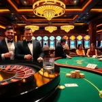 Experience the excitement of kpi4d with professional dealers at a luxury casino table.