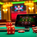 Play the engaging Tài Xỉu MD5 APK with high-stakes excitement at a luxurious casino table.