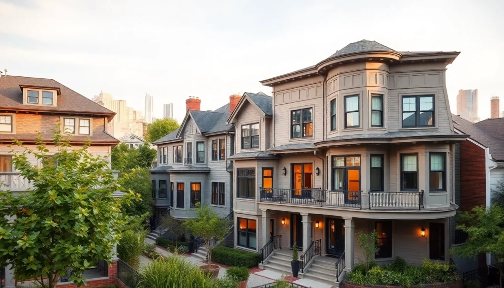 Boston residential architecture firm highlighting elegant homes against a vibrant urban backdrop.