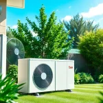 Enhance your home's efficiency with a Trane heat pump installation in a modern garden setting.