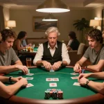 Players enjoying a spirited game of poker at a private home game night highlighting rik vip.
